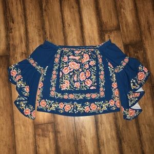 Like new off the shoulder floral top